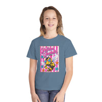 Yellow Jackets Pink Stars and Stripes Comfort Colors Youth T-shirt