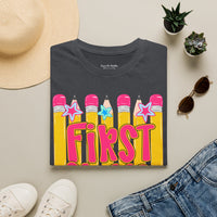 First Grade Women's T‑Shirt — Cute Back to School Pencil Design