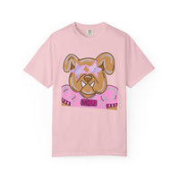 MSU Pink Bulldog  with stars T-Shirt — Women's Comfort Color Tee