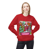 RedvFestive Christmas Town with Customized Zip Code Gildan Soft-style Crewneck Sweatshirt