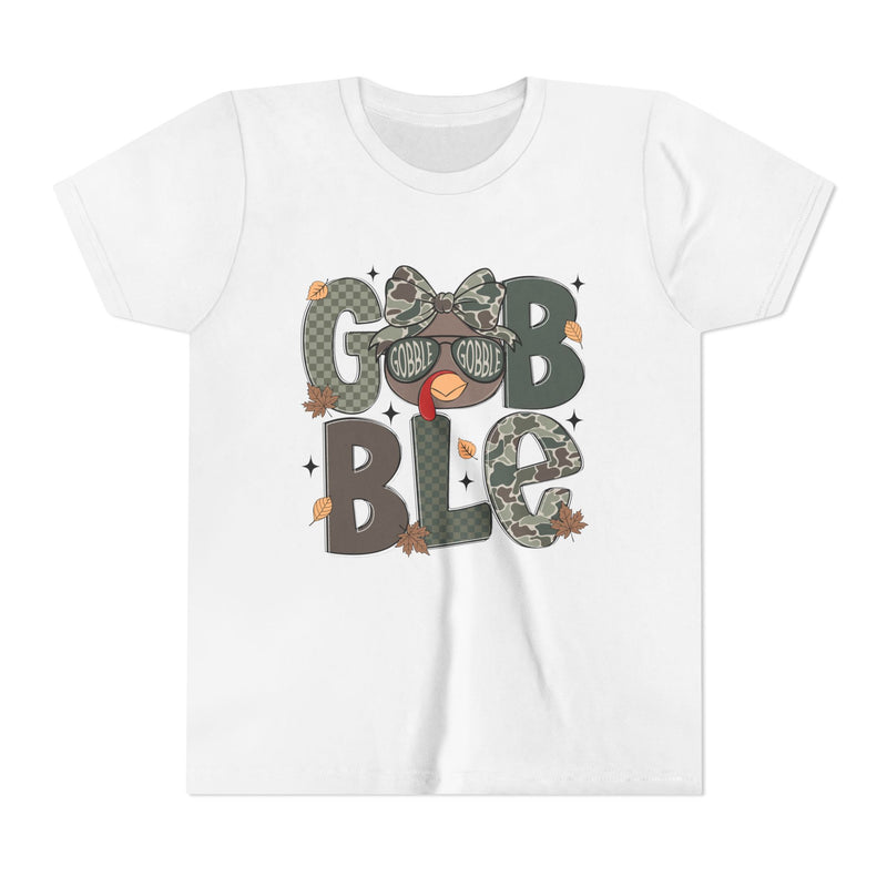 'Gobbler' Girly Thanksgiving Youth Bella Canvas T-shirt