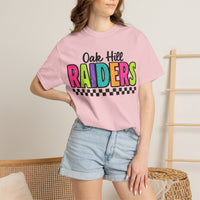 'Oak Hill Raiders' Neon Retro Comfort Colors T-Shirt