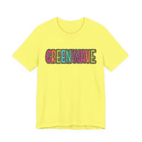 Colorful Green Wave Women's Bella Canvas T-shirt