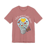 'Let Your Light Shine' Autism Awareness Bella Canvas Unisex Short-sleeve T-shirt