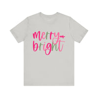 'Merry & Bright' Colorful Christmas Unisex Bella Canvas T-shirt