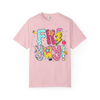 Fri-Yay Fizzy Pop Cartoon Letters Comfort Colors T-Shirt