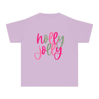 'Holly Jolly' Comfort Colors Youth T-shirt for Christmas