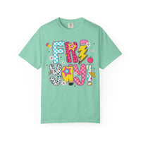 Fri-Yay Fizzy Pop Cartoon Letters Comfort Colors T-Shirt