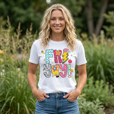 Fri-Yay Fizzy Pop Cartoon Letters Comfort Colors T-Shirt