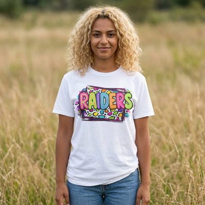'Raiders' Colorful Graffiti Bella Canvas Unisex T-Shirt