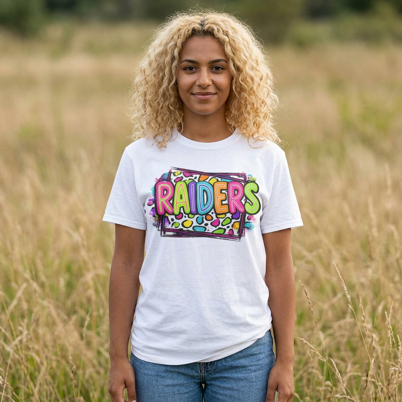 'Raiders' Colorful Graffiti Bella Canvas Unisex T-Shirt