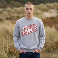 'Oak Hill Raiders' Crewneck Sweatshirt — Vintage Retro School Spirit Pullover