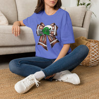 'Green Wave' Glitter Bow Gildan Soft-style T-shirt