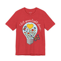 'Let Your Light Shine' Autism Awareness Bella Canvas Unisex Short-sleeve T-shirt