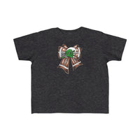 'Green Wave' Glitter Football Bow Toddler Rabbit Skins T-shirt