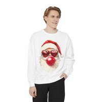 Santa Bubble Blowing Comfort Colors Unisex Sweatshirt