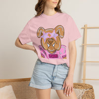 MSU Pink Bulldog  with stars T-Shirt — Women's Comfort Color Tee