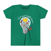 Inspirational Bella Canvas Youth Tee: Let Your Light Shine, Kids T-Shirt, Motivational Gift, Summer Wear, Autism Awareness