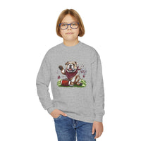 Gildan Crewneck Youth Sweatshirt, Vintage Bulldog Pride football t-shirt, MSU Bulldogs, Starkville MS, College Football, Athletics