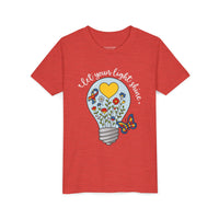 'Let Your Light Shine' Autism Awareness Bella Canvas Youth T-shirt