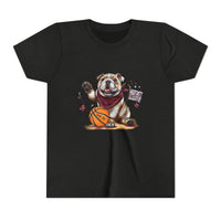 Bella Canvas Bulldogs Basketball Youth Tee, Perfect for Sports Lovers, Kids T-Shirt, MSU Bulldogs, Starkville MS