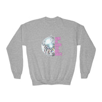 Youth New Year's Eve Disco Ball Crewneck Sweatshirt Gildan