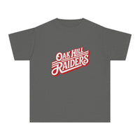 'Oak Hill Raiders' Retro Script Comfort Colors Kids T‑Shirt