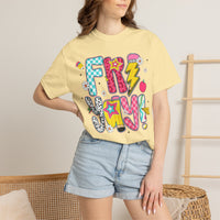 Fri-Yay Fizzy Pop Cartoon Letters Comfort Colors T-Shirt