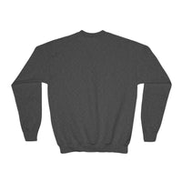 Bulldog with Pink Stars Gildan Youth Crewneck Sweatshirt
