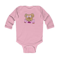 Baby Onesie, MSU Bulldogs Starkville Pink Athletic College Football SEC, Infant Long Sleeve Bodysuit, Girly Rabbit Skins, Cute MS State