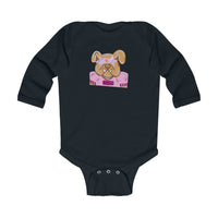 Baby Onesie, MSU Bulldogs Starkville Pink Athletic College Football SEC, Infant Long Sleeve Bodysuit, Girly Rabbit Skins, Cute MS State