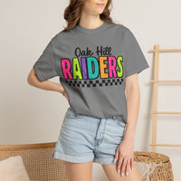 'Oak Hill Raiders' Neon Retro Comfort Colors T-Shirt