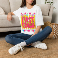 First Grade Women's T‑Shirt — Cute Back to School Pencil Design