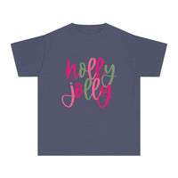 'Holly Jolly' Comfort Colors Youth T-shirt for Christmas