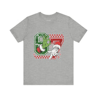 Christmas Retro Checkered Santa and Grinch Tee Six Seven Bella Canvas 3001 Unisex T-shirt Holiday Festive Outfit