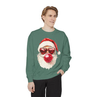 Santa Bubble Blowing Comfort Colors Unisex Sweatshirt