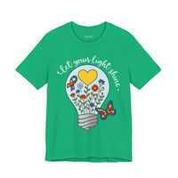 'Let Your Light Shine' Autism Awareness Bella Canvas Unisex Short-sleeve T-shirt