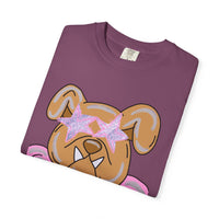 MSU Pink Bulldog  with stars T-Shirt — Women's Comfort Color Tee