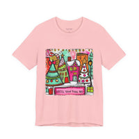 Festive Christmas City with Customized Zip Code Unisex Bella Canvas T-shirt