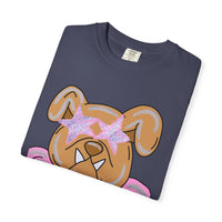 MSU Pink Bulldog  with stars T-Shirt — Women's Comfort Color Tee