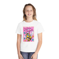 Yellow Jackets Pink Stars and Stripes Comfort Colors Youth T-shirt