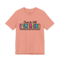 'Church Hill Elementary' Bella Canvas Teacher T-shirt