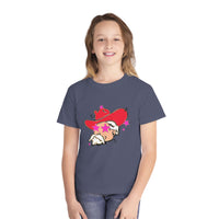 Youth Comfort Colors Midweight T-shirt, Preppy Mascot Ole Miss Rebels, Colonel Reb girls tee, College Football outfit, SEC