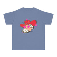 Youth Comfort Colors Midweight T-shirt, Preppy Mascot Ole Miss Rebels, Colonel Reb girls tee, College Football outfit, SEC