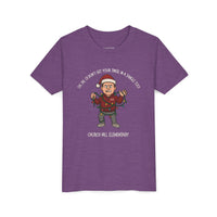 Festive Youth Tee, Holiday Shirt, Christmas Tee, Kids Graphic Tee, Fun Holiday Apparel, Santa Humor Shirt