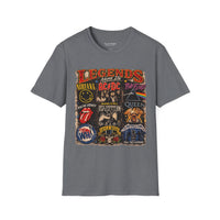 'Legends Never Die' Rock Bands Gildan Soft-style T-Shirt — Nirvana AC/DC Pink Floyd Queen Led Zeppelin Collage