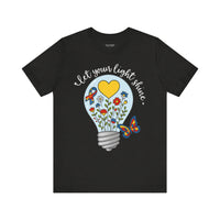 'Let Your Light Shine' Autism Awareness Bella Canvas Unisex Short-sleeve T-shirt