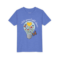 Inspirational Bella Canvas Youth Tee: Let Your Light Shine, Kids T-Shirt, Motivational Gift, Summer Wear, Autism Awareness