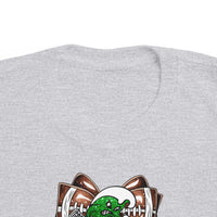 'Green Wave' Glitter Football Bow Toddler Rabbit Skins T-shirt