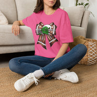 'Green Wave' Glitter Bow Gildan Soft-style T-shirt